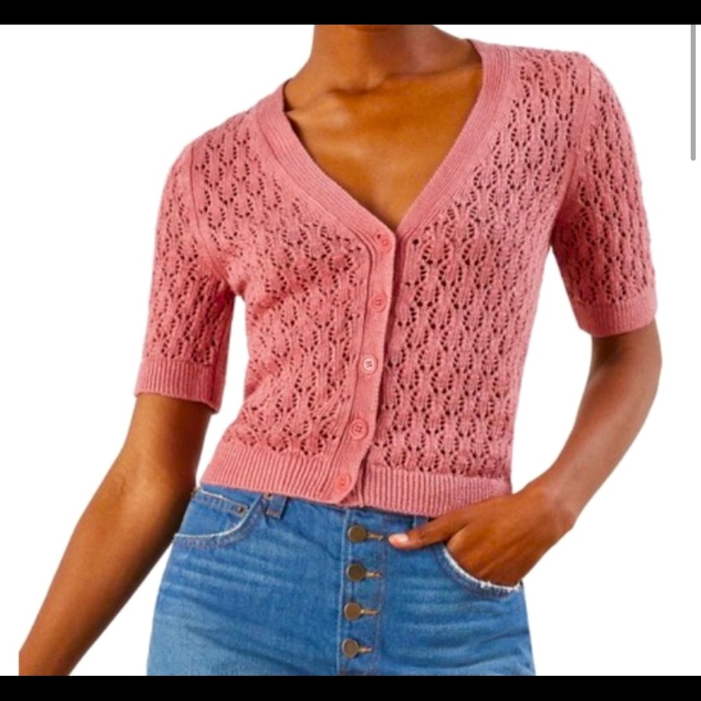 Reformation Women's  Pansy Cardigan pink